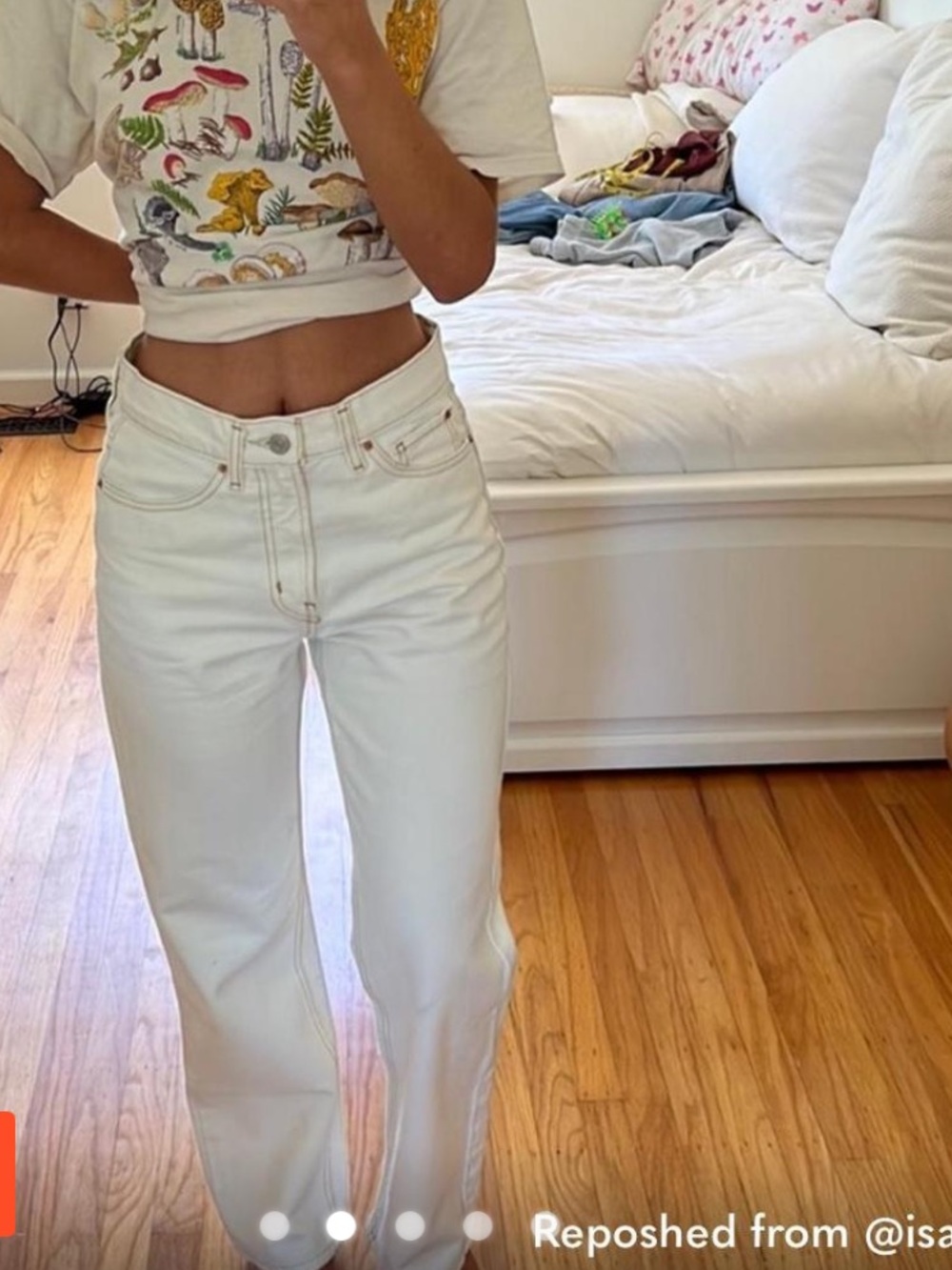 urban outfitters cream cowboy jean